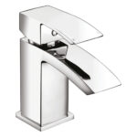 Scudo Descent Mini Mono Basin Mixer with Push Waste