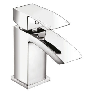 Scudo Descent Mini Mono Basin Mixer with Push Waste