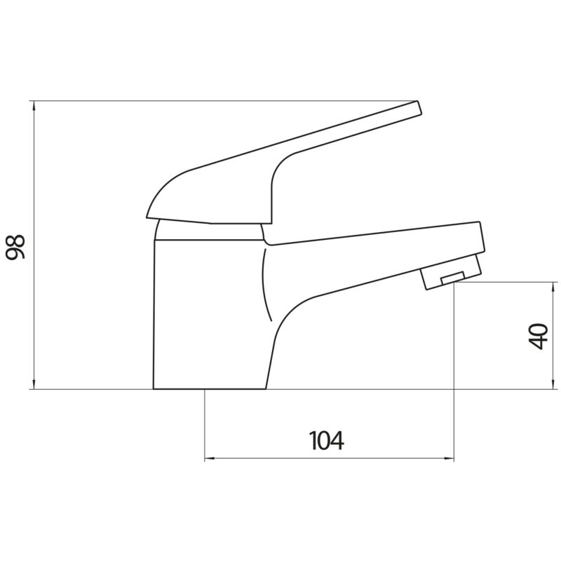 Scudo Tidy Mono Basin Mixer Tap with Push Waste