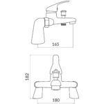 Scudo Tidy Bath Shower Mixer with Shower Kit & Wall Bracket