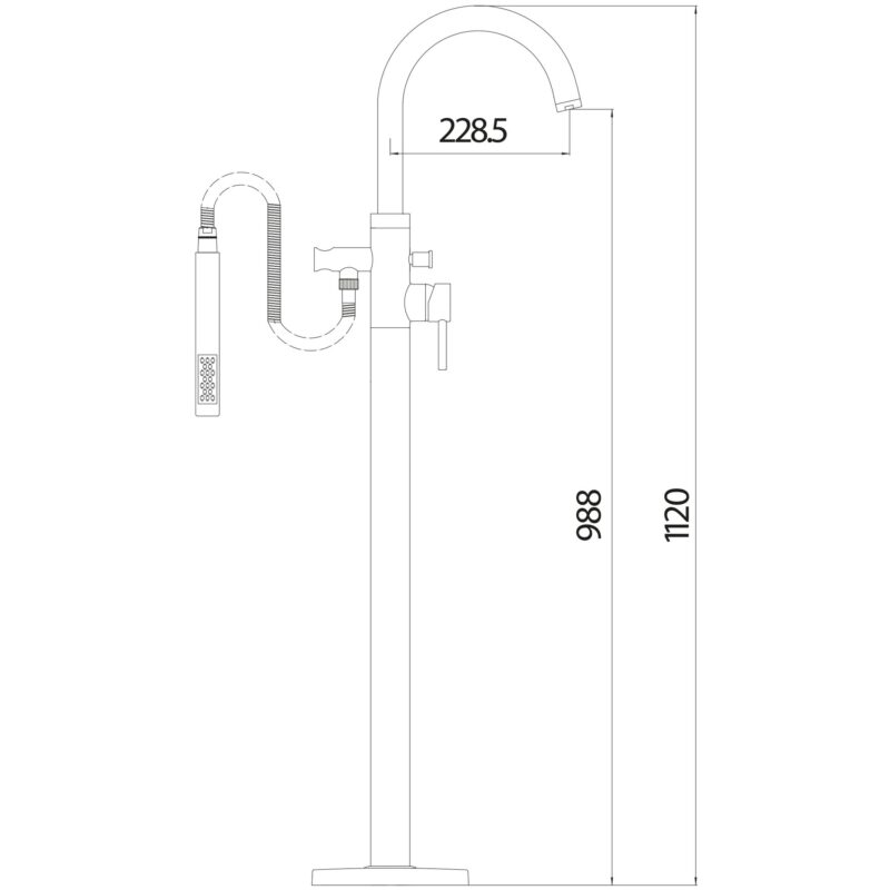 Scudo Premier Freestanding Bath Shower Mixer Tap