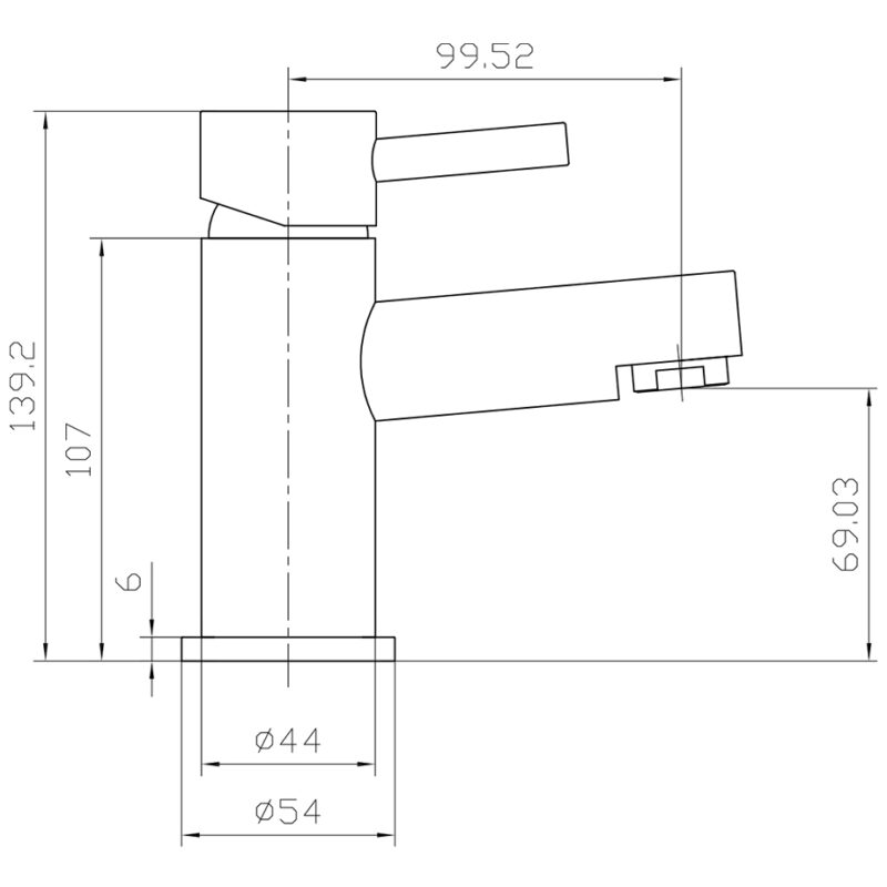 Scudo Premier Mono Basin Mixer Tap with Push Waste