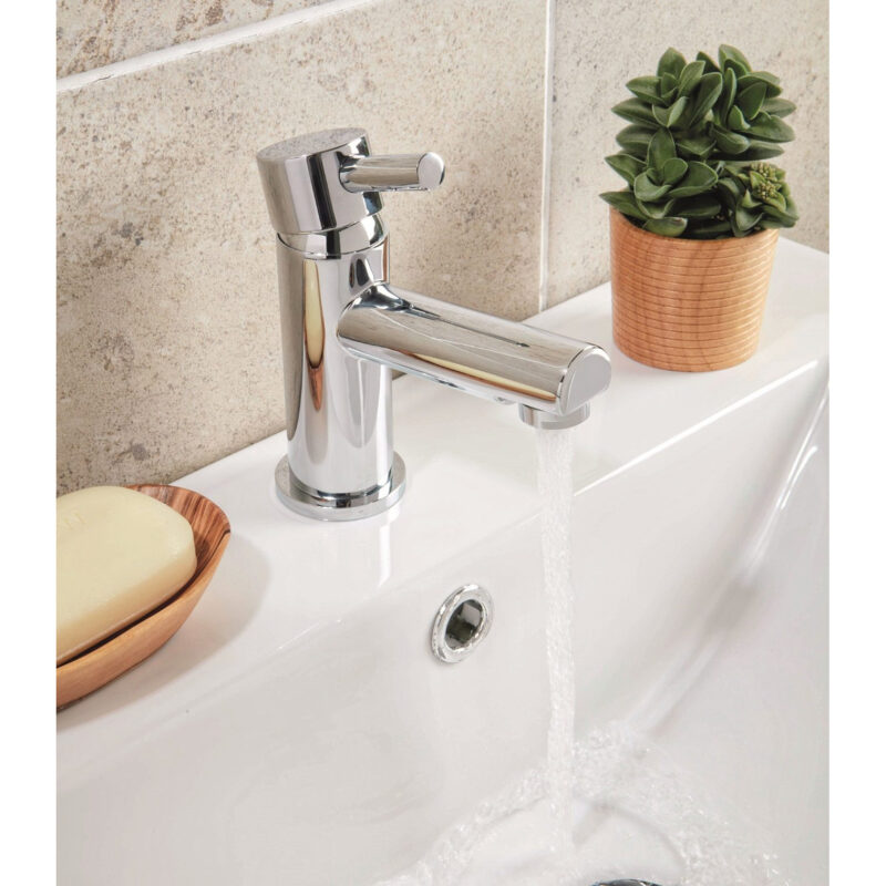 Scudo Premier Mono Basin Mixer with Push Waste