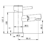 Scudo Premier Mono Basin Mixer with Push Waste
