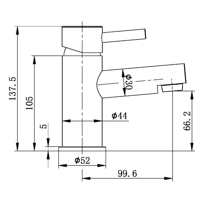 Scudo Premier Mono Basin Mixer with Push Waste