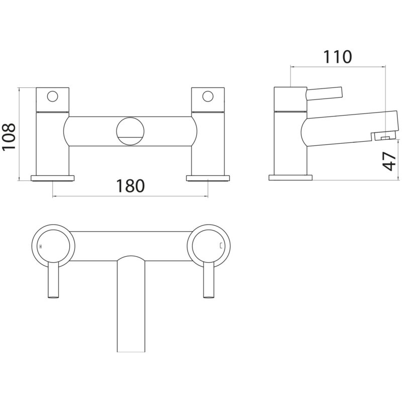 Scudo Premier Bath Filler Tap