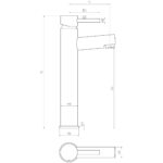 Scudo Premier Tall Basin Mixer Tap No Waste