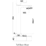 Scudo Muro High Rise Mono Basin Mixer Tap