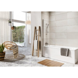 Scudo Thalia Single Panel Bath Screen Chrome