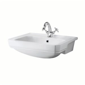 Scudo Traditional Semi-Recessed Square Basin with Rounded Edges