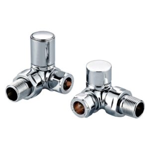 Scudo Modern Corner Radiator Valves Chrome