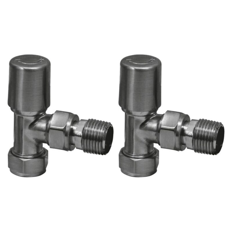 Scudo Modern Angled Radiator Valves Gunmetal Scudo Modern Angled Radiator Valves Gunmetal