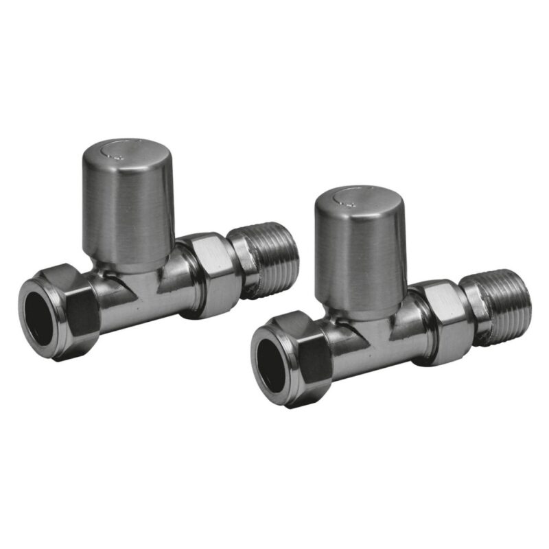 Scudo Modern Straight Radiator Valves Gunmetal Scudo Modern Straight Radiator Valves Gunmetal