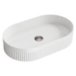 Scudo Fluted 575 x 360mm Oval Countertop Basin