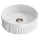 Scudo Fluted 355mm Round Countertop Basin