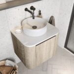 Scudo Fluted 355mm Round Countertop Basin