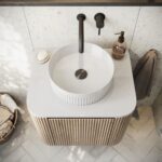 Scudo Fluted 355mm Round Countertop Basin