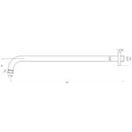 Scudo Round Extended Wall Shower Arm