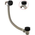 Scudo Round Overflow Filler Waste Matte Black