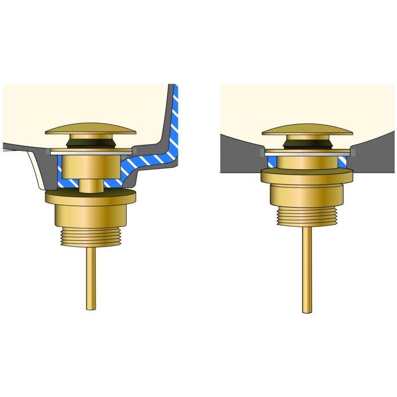 Scudo Universal Basin Waste Brushed Brass