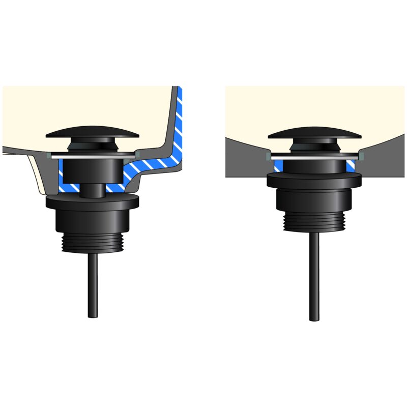 Scudo Universal Basin Waste Matte Black