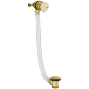 Scudo Bath Filler & Overflow Waste Brushed Brass