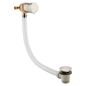 Scudo Overflow Bath Filler & Click Clack Waste Brushed Nickel