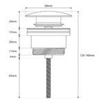 Scudo Universal Basin Waste Brushed Nickel