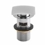 Scudo Square Dome Slotted Sprung Basin Waste Chrome