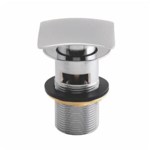 Scudo Square Dome Slotted Sprung Basin Waste Chrome