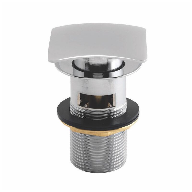 Scudo Square Dome Slotted Sprung Basin Waste Chrome