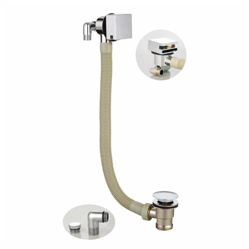 Scudo Square Bath Filler with Sprung Waste & Overflow Scudo Square Bath Filler with Sprung Waste & Overflow
