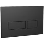 Scudo Dual Flush Plate with Square Buttons Black