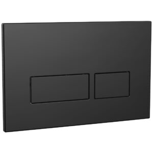 Scudo Dual Flush Plate with Square Buttons Black