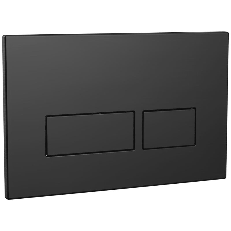 Scudo Dual Flush Plate with Square Buttons Black