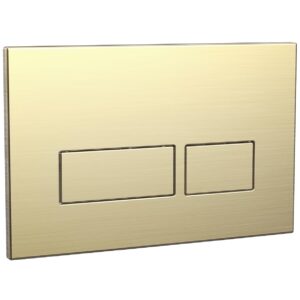 Scudo Square Brushed Brass Dual Flush Plate