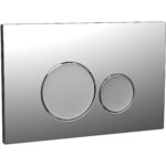 Scudo Round Chrome Dual Flush Plate