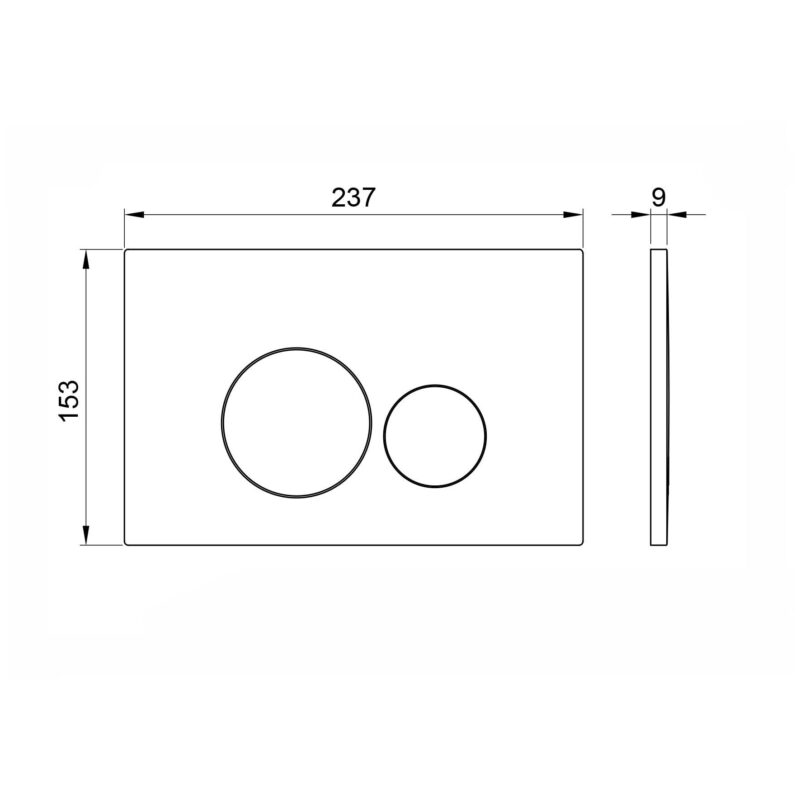 Scudo Dual Flush Plate Round Chrome