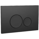 Scudo Round Black Dual Flush Plate