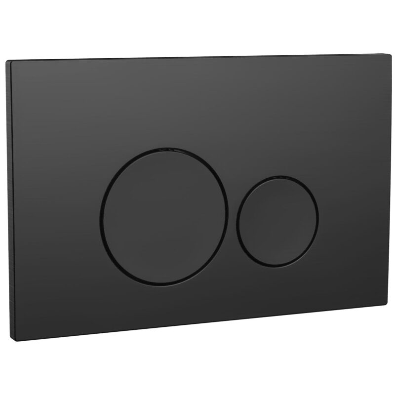 Scudo Round Black Dual Flush Plate