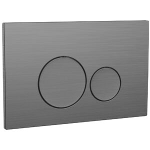 Scudo Dual Flush Plate with Round Buttons Gunmetal