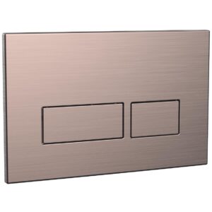 Scudo Dual Flush Plate with Square Buttons Brushed Bronze