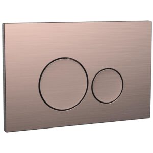 Scudo Round Brushed Bronze Dual Flush Plate