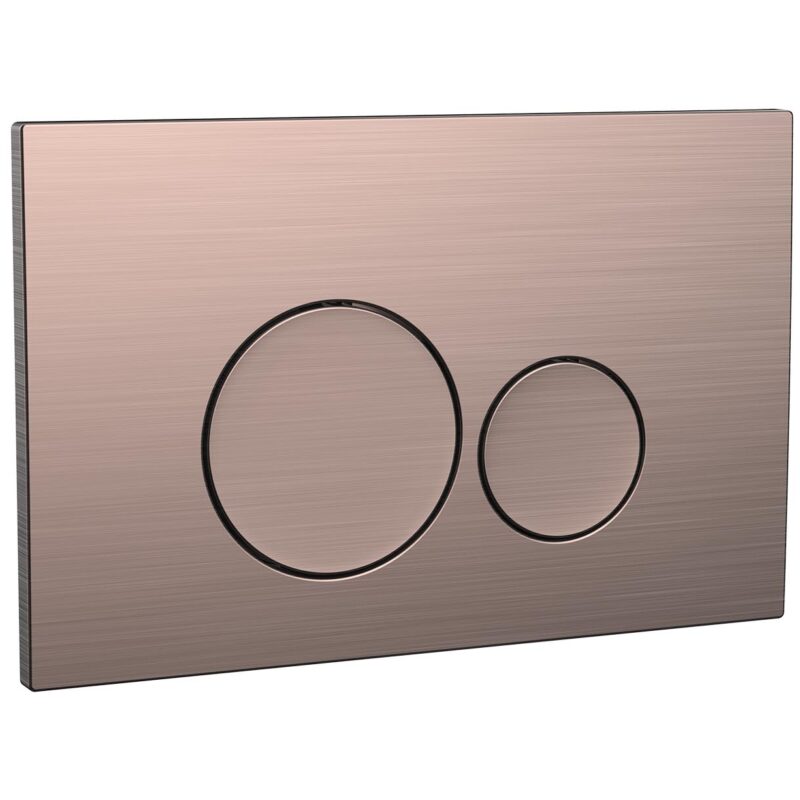 Scudo Round Brushed Bronze Dual Flush Plate