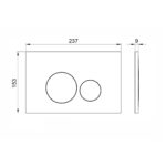 Scudo Round Brushed Bronze Dual Flush Plate