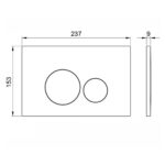 Scudo Dual Flush Plate Round Brushed Nickel