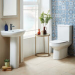 Scudo Spa Rimless Open Back Pan with Cistern & Soft Close D Shape Seat