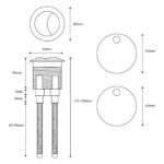 Scudo White Seat Hinge Cover & Cistern Push Button