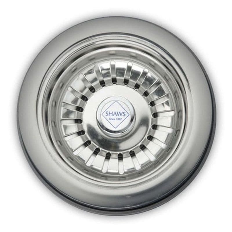 Shaws 1 1/2" Chrome Belfast Sink Basket Strainer Waste Shaws 1 1/2" Chrome Belfast Sink Basket Strainer Waste