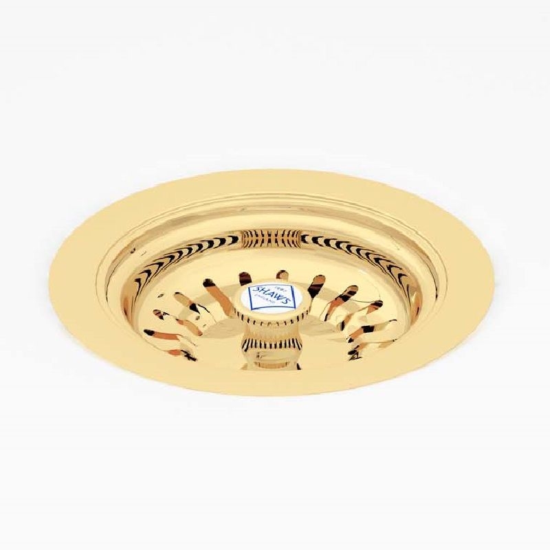 Shaws of Darwen 90mm Polished Brass Basket Strainer Waste Shaws of Darwen 90mm Polished Brass Basket Strainer Waste